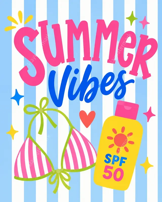 Preppy Beach Summer Posters