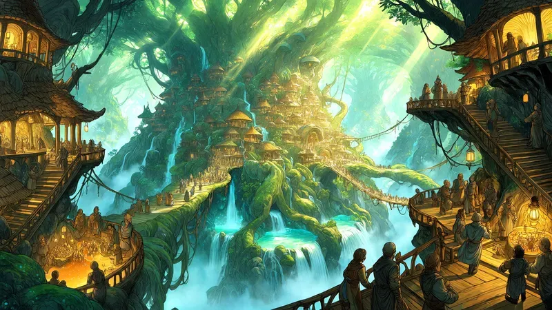 Epic Ink Watercolor Fantasy World Builds