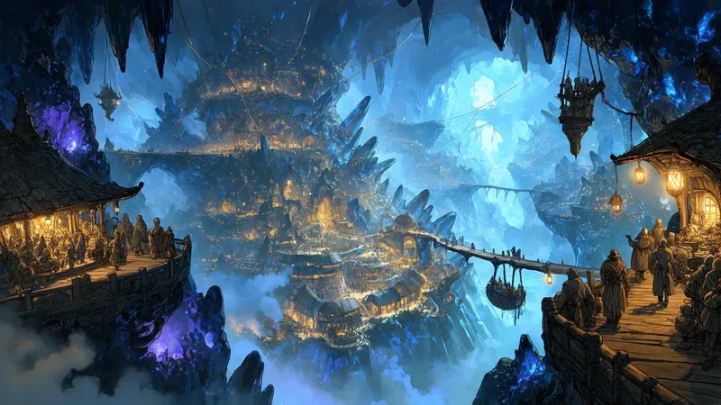 Epic Ink Watercolor Fantasy World Builds
