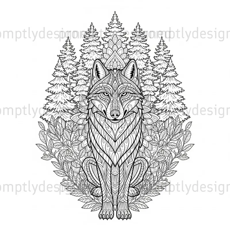 Zentangle Totem Animals Coloring Pages