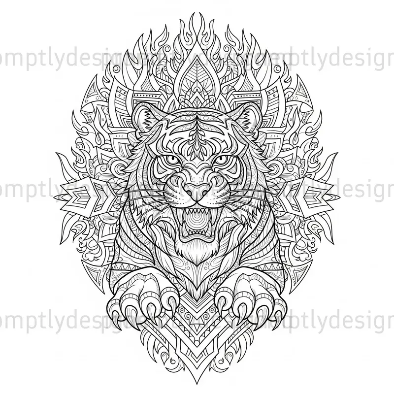 Zentangle Totem Animals Coloring Pages