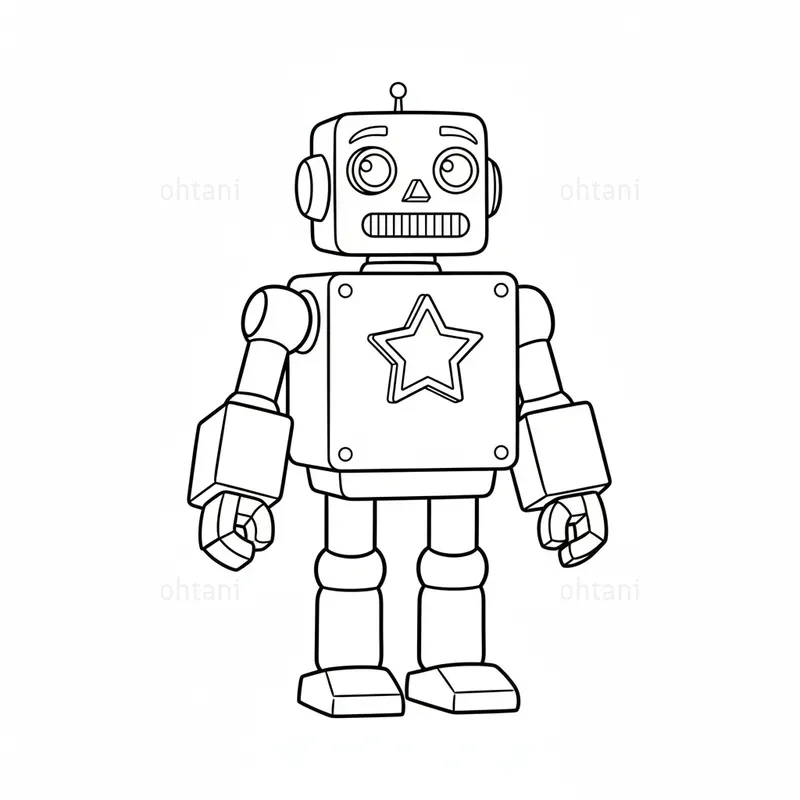 Blocky 3D Coloring Page Generator
