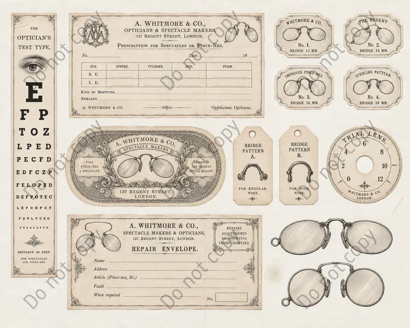 Spectacle Maker Ephemera Sheets