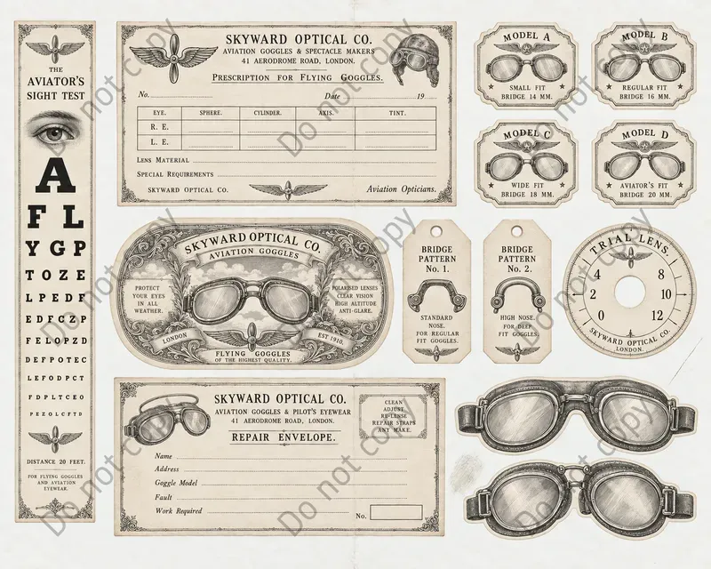 Spectacle Maker Ephemera Sheets