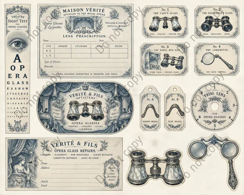 Spectacle Maker Ephemera Sheets