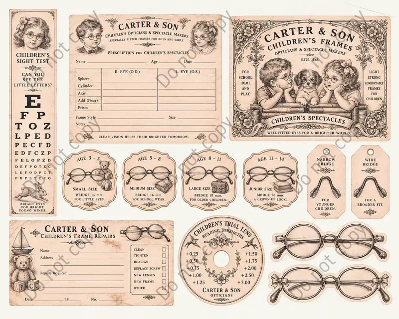 Spectacle Maker Ephemera Sheets