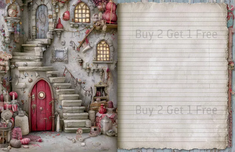 Snowberry Seamstress Girl Double Pages