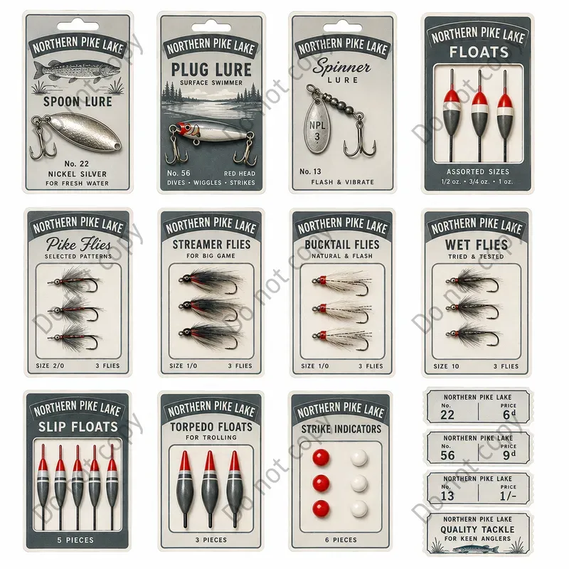 Fishing Tackle Card Cutout Sheets
