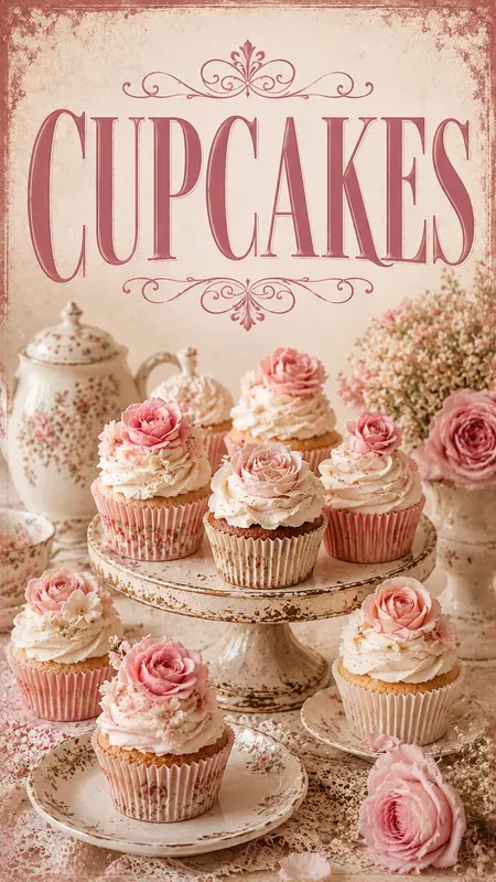 Charming Shabby Chic Bakery Posters