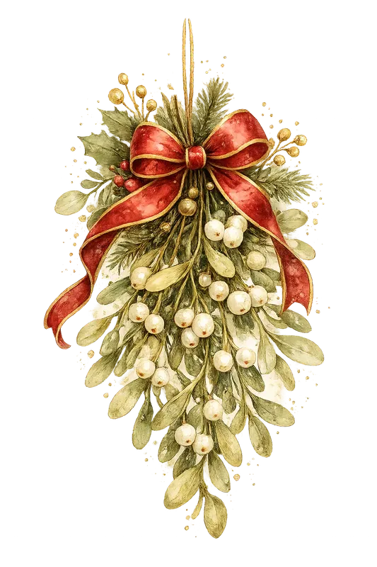 Elegant Christmas Botanical Clipart Art