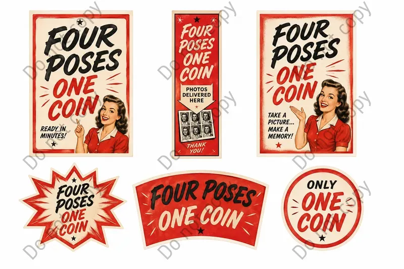 Photo Booth Kiosk Poster Cutouts