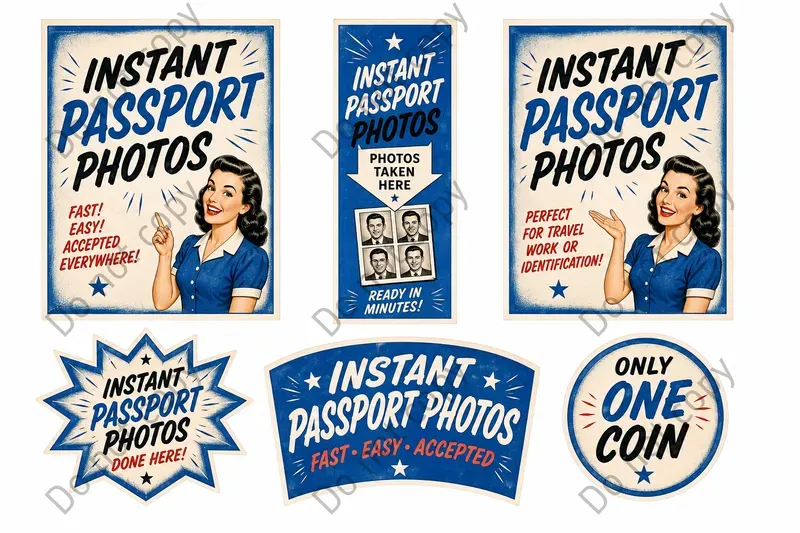 Photo Booth Kiosk Poster Cutouts
