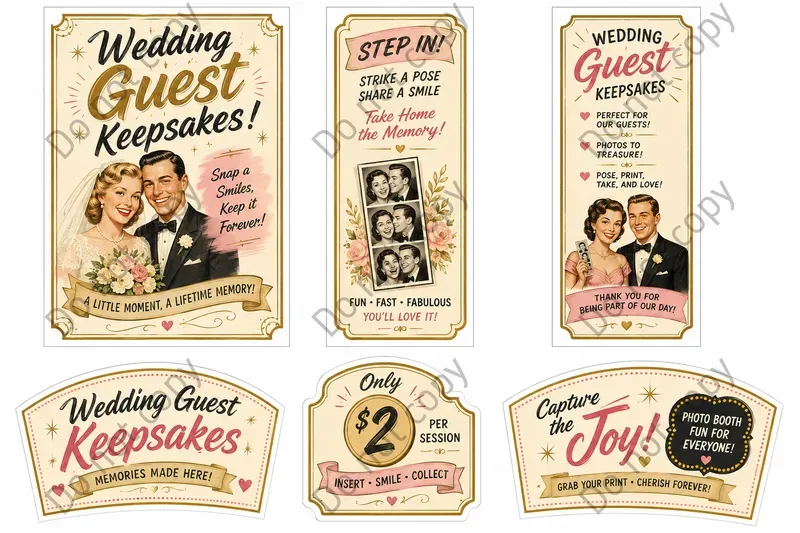 Photo Booth Kiosk Poster Cutouts