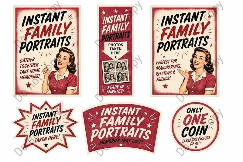 Photo Booth Kiosk Poster Cutouts