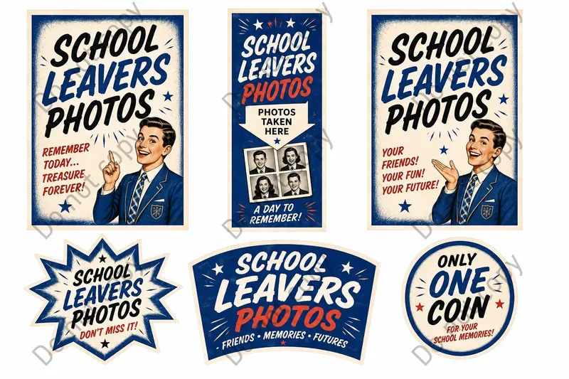Photo Booth Kiosk Poster Cutouts