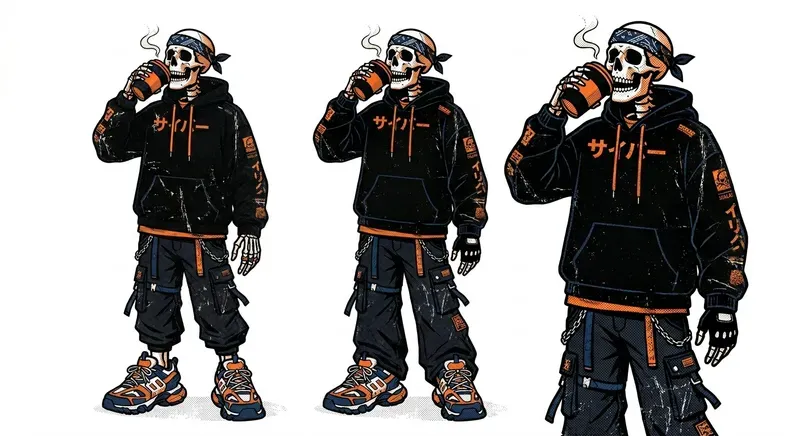 Y2k Japanese Streetwear Vectors
