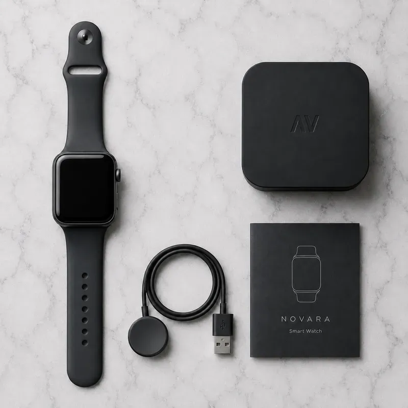 Electronics Gadget Flat Lays On Marble