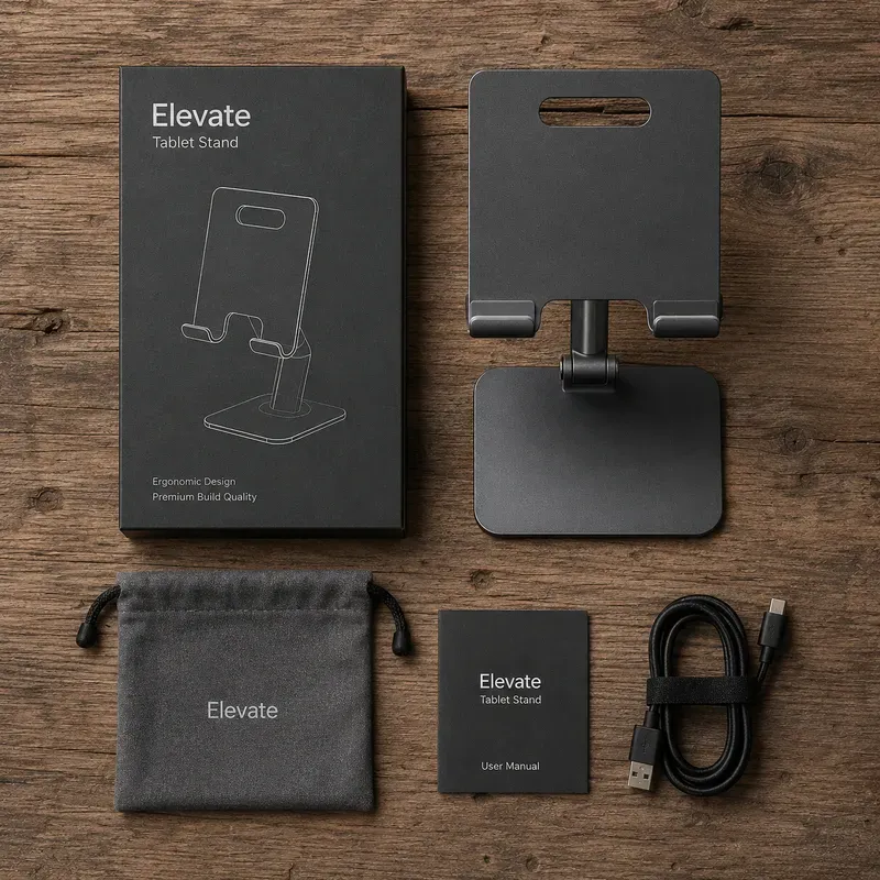 Electronics Gadget Flat Lays On Marble