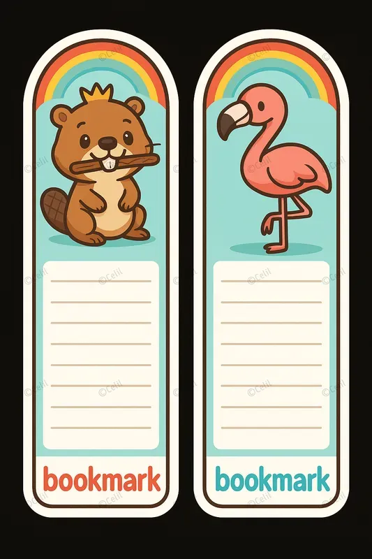 Animalthemed Cartoon Bookmarks