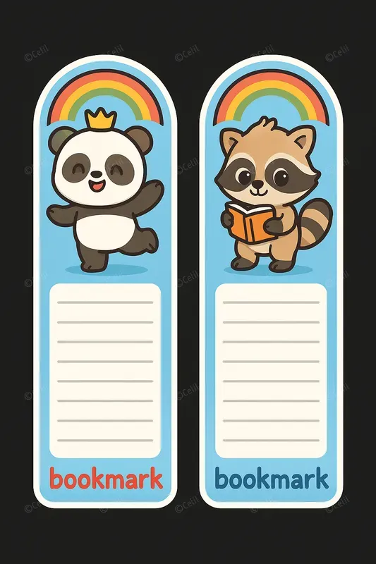 Animalthemed Cartoon Bookmarks