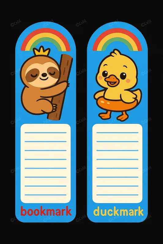 Animalthemed Cartoon Bookmarks