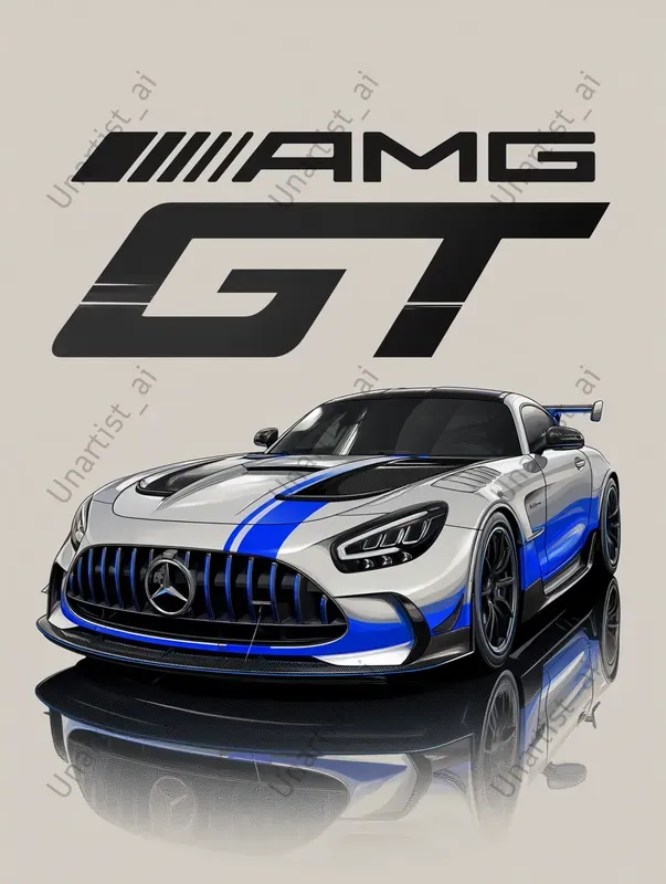 Stylized Vector Sports Car Posters