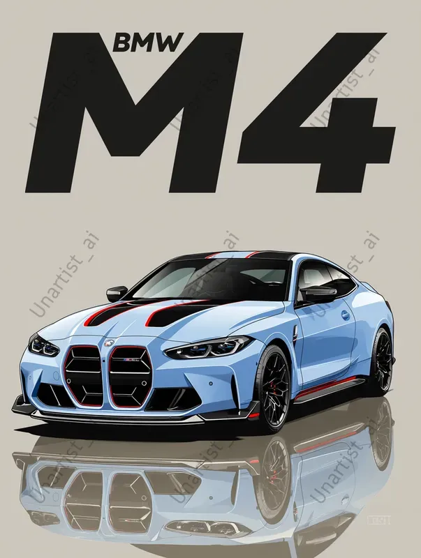Stylized Vector Sports Car Posters