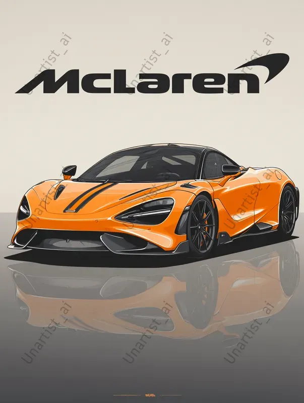 Stylized Vector Sports Car Posters