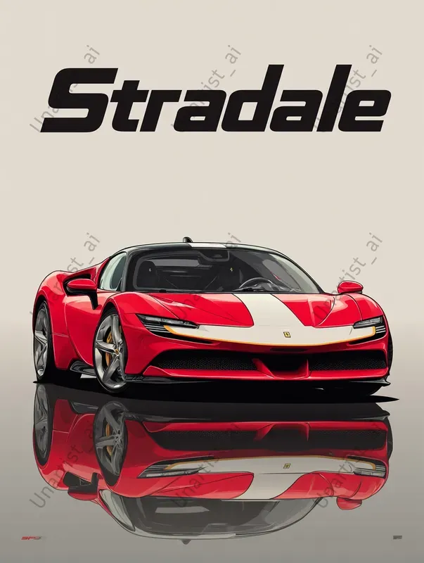Stylized Vector Sports Car Posters