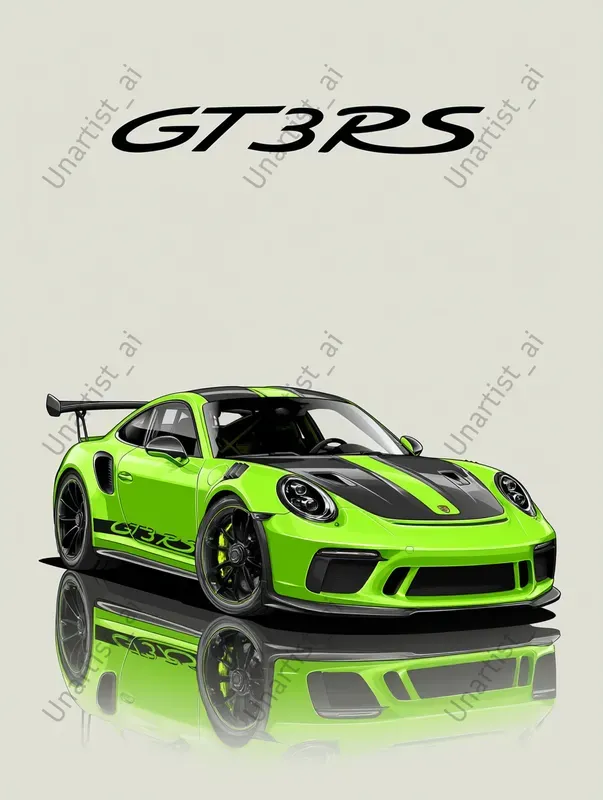 Stylized Vector Sports Car Posters