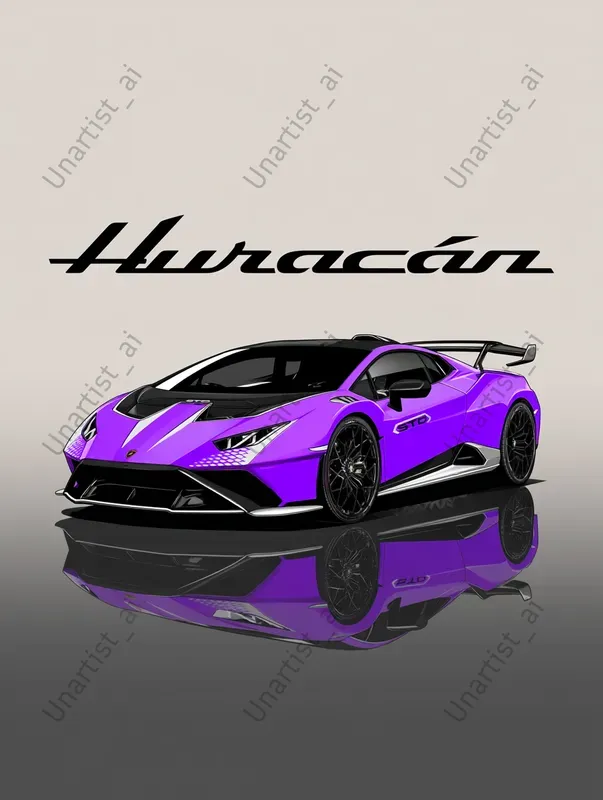Stylized Vector Sports Car Posters