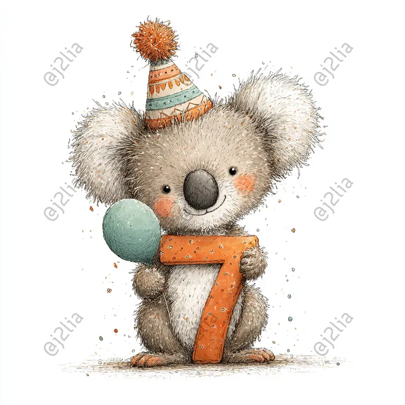 Cute Birthday Animal Clipart