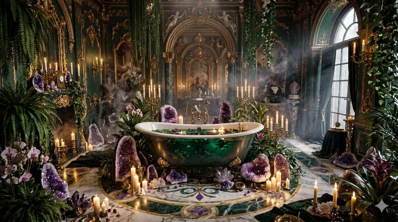 Maximalist Crystal Bathroom Sanctuaries