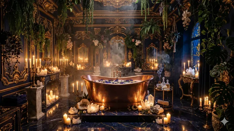 Maximalist Crystal Bathroom Sanctuaries
