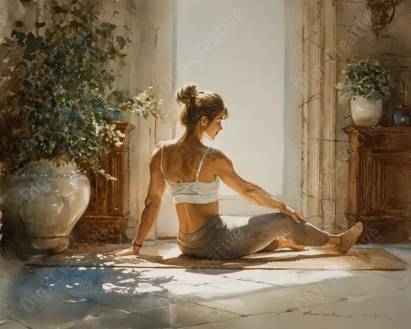 Wellness And Spa Watercolor Art