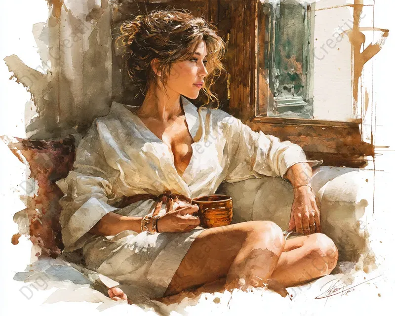 Wellness And Spa Watercolor Art