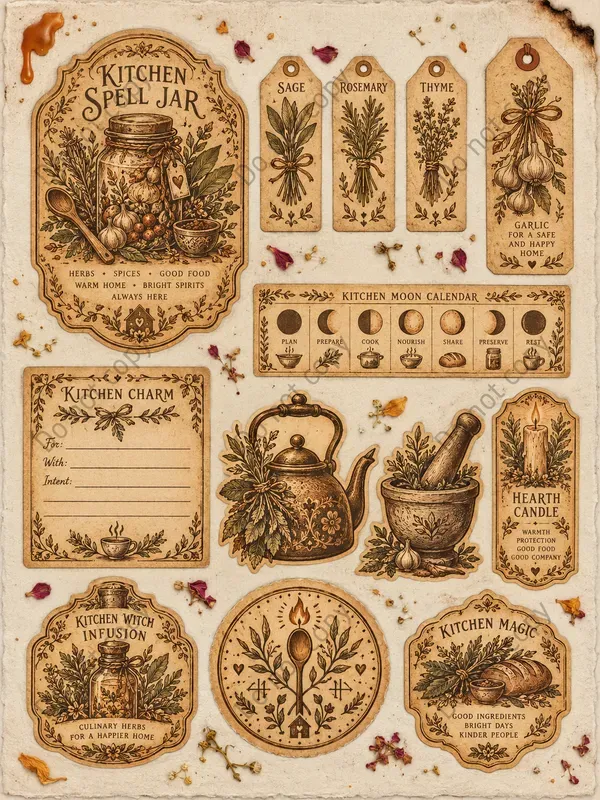 Hedge Witch Ephemera Sheets