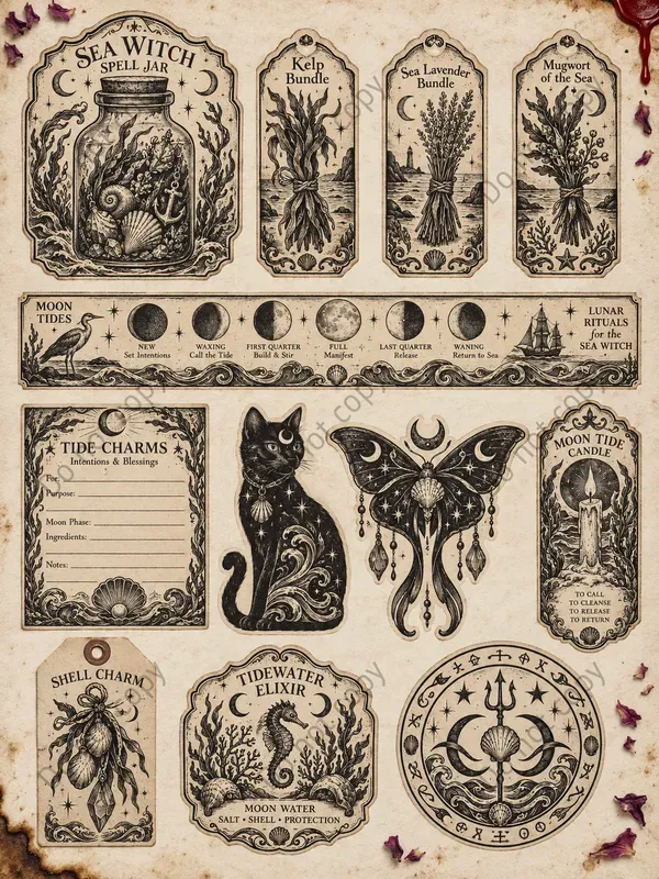 Hedge Witch Ephemera Sheets
