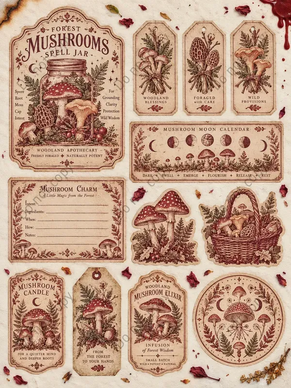 Hedge Witch Ephemera Sheets