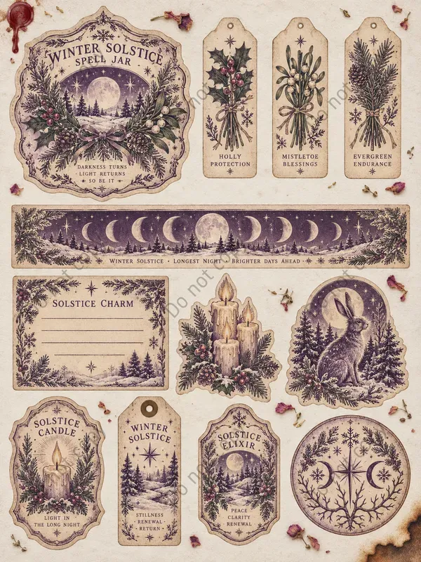 Hedge Witch Ephemera Sheets