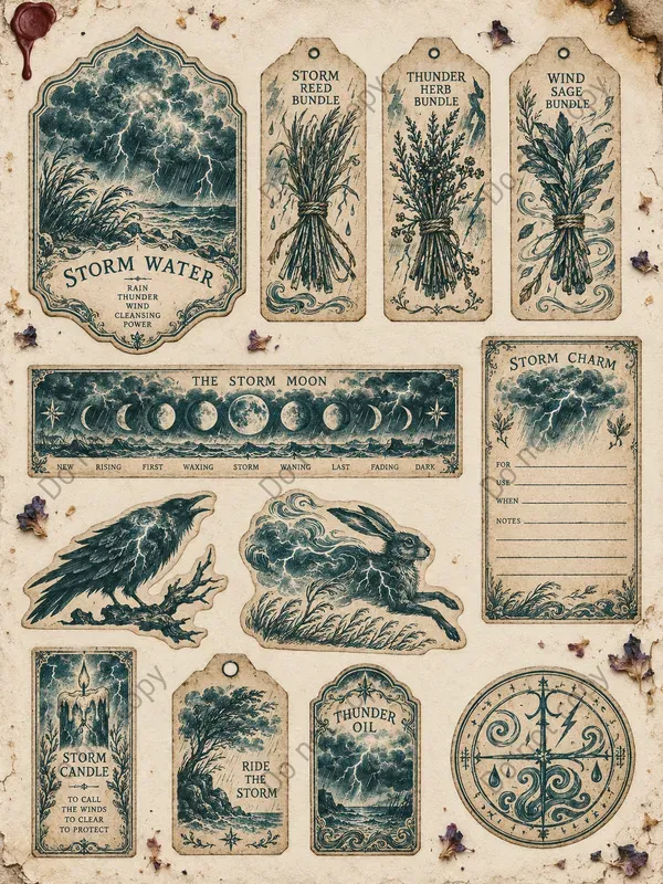 Hedge Witch Ephemera Sheets