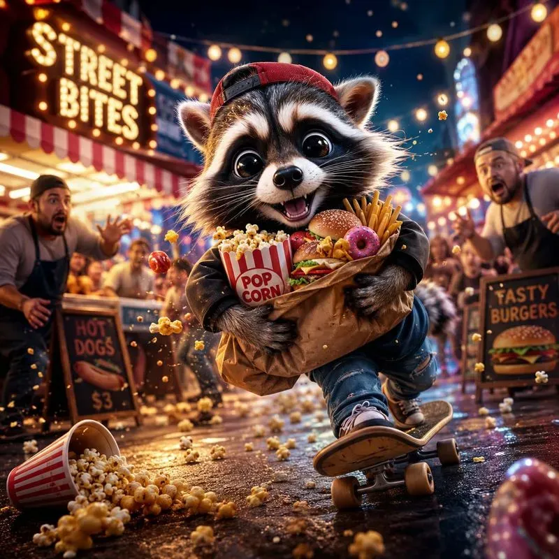 Whimsical Animal Food Heists