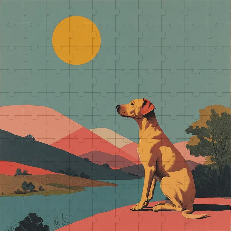 Risograph Retro Muted Print Posters