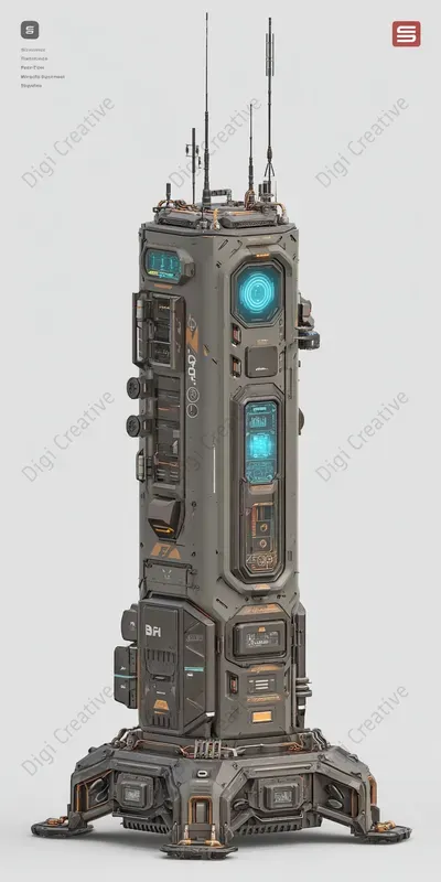 Futuristic Concept Art For Tech Scifi