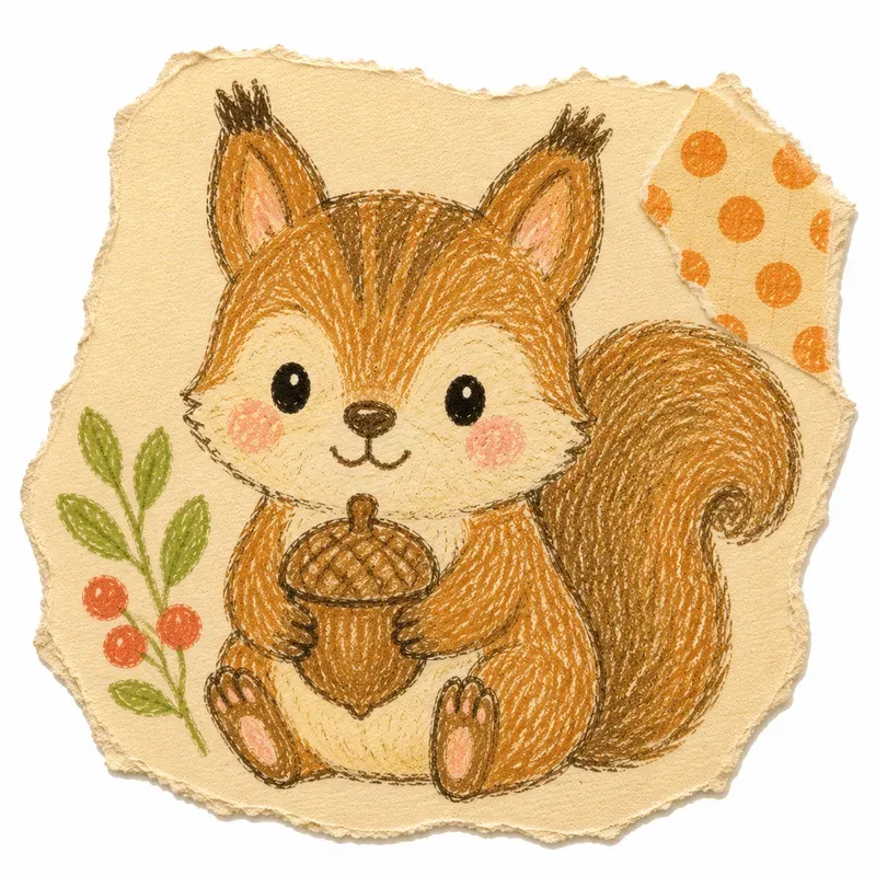Cute Animal Crayon Ephemera Generator