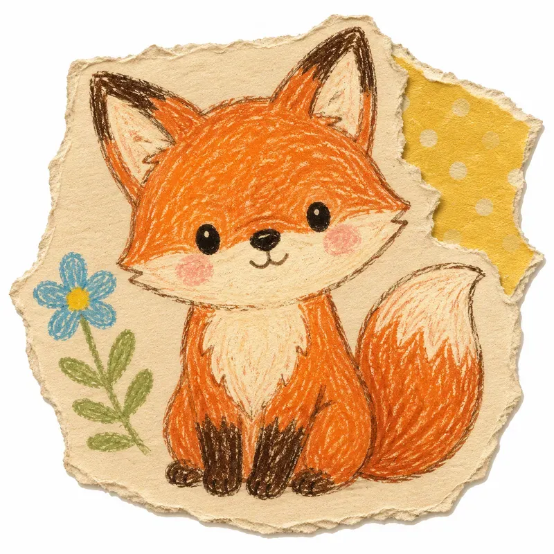 Cute Animal Crayon Ephemera Generator