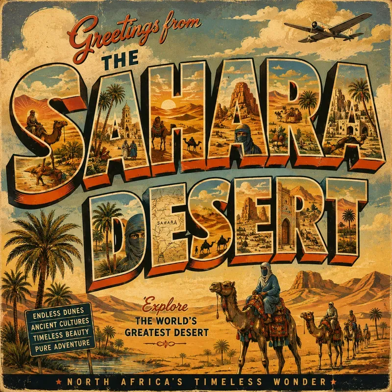 Vintage Illustrated Travel Letterings