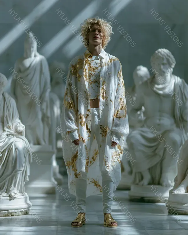 Baroque Menswear Editorial Marble Museums