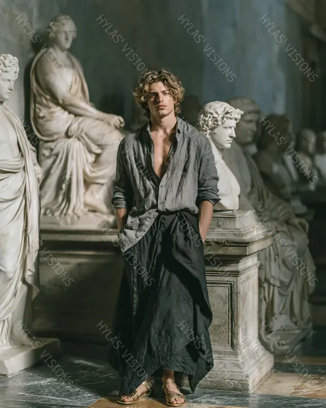 Baroque Menswear Editorial Marble Museums