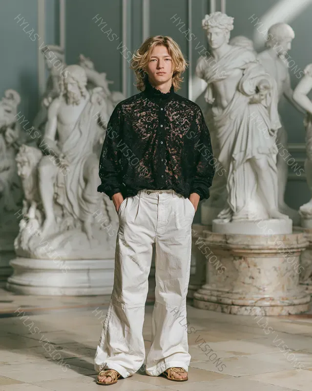Baroque Menswear Editorial Marble Museums